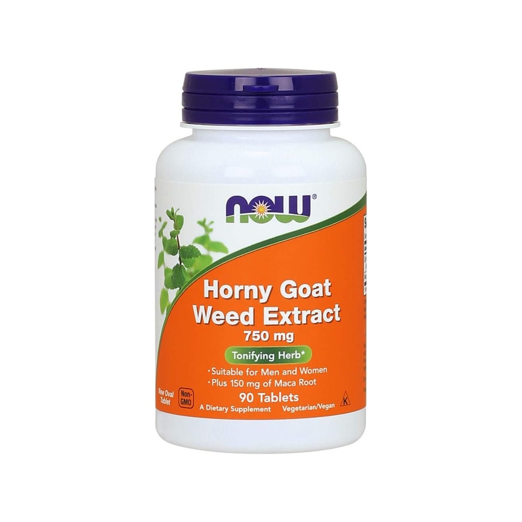 NOW Horny Goat Weed 750 Mg 90-Tablets